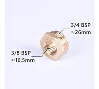 1 pz. Raccordo for tubo di riduzione con boccola esagonale in ottone 1/8 1/4 3/8 1/2 3/4 F a M Adattatore for acqua e gas in rame filettato(9)