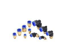 1 Pz Raccordo pneumatico a filettatura metrica con ugello d'acqua diritto PC/PL10/12-M8/M12/M10 (PC8-M8)