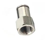 1 pz. Raccordo pneumatico a sgancio rapido con placcatura in rame e nichel(PCF BSPP,10-04 (10mm-1l2))