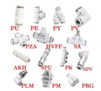 1 pz. Raccordo pneumatico for tubo OD, attacco a pressione, blocco a pressione(PE,16mm OD Tube)