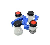 1 pz. Raccordo valvola for barile da 1000 litri, adattatore for serbatoio IBC da 75 mm S60 a S60x6 mm, attacco filettato da 2 pollici for secchio for pioggia esterno(Gold)