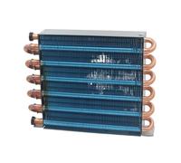 1 pz. Radiatore condensatore for frigorifero, congelatore, raffreddato ad aria, raffreddato ad acqua, scambiatore di calore in alluminio da 7 mm, alettato e tubo di rame, guscio piccolo(203mm)