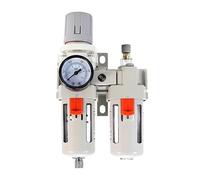 1 pz. Regolatore del filtro dell'aria compressa, separatore della trappola dell'olio e dell'acqua, valvola di regolazione del filtro, scarico semi-automatico(3 8inch)