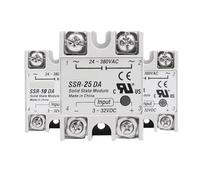 1 pz Relè a stato solido 10A 25A 40A 60A SSR DA AA DD Relè monofase Interruttore senza contatto for protezione da cortocircuito e sovraccarico(DD (DC to DC),I-50(10-25A) black)