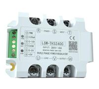 1 pz relè a stato solido PWM modulo di regolazione della potenza della tensione controllo della temperatura SSR-CYC controller a tiristori a ciclo trifase(40A 10KW,With heat sink)