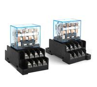 1 pz Relè intermedio HH64P LY4NJ 10A Relè microelettromagnetico ACDC12V24V AC110V 220V 380V Con base presa a 14 pin PTF14A(With socket,DC 24V)