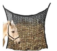 1 pz Rete for fieno a lenta alimentazione Sacchi for fieno for cavalli con grande capacità Borsa for mangime for cavalli Reti for fieno facili da appendere for mangiatoia for cavalli(Black 80x90cm)