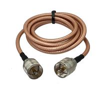 1 pz RG142 Cavo PL259 Spina Maschio A UHF PL259 Spina Maschio Connettore RF Coassiale Treccia Ponticello Adattatore Filo Terminali 6 pollici ~ 20 M(6FT (2M))