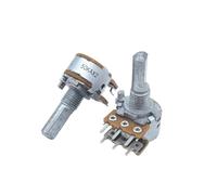 1 pz RK163 Serie A50K Potenziometro rotativo Doppia unità 6 pin 50KAX2 Interruttore del volume 'amplificatore di potenza Semialbero da 20 mm