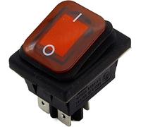 1 pz Rosso Impermeabile A Scatto Rocker Interruttore A Levetta IP55 4Pin 2 Posizione AC250V/16A LED Illuminato