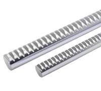 1 pz Rotondo Cremagliera 0.5/0.8/1/1.5/2/2.5 Lunghezza del Modulo 300/500mm Dia 8/10/12/15/16/18/20/25mm 45# Acciaio Cromato Placcatura Spur Gear(1M 15x300mm)