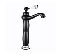 1 PZ rubinetto for lavabo da bagno in stile lampada nordica rubinetto for lavandino del bagno con rubinetto caldo e freddo montato su tavolo corto/alto(Black bronze tall)