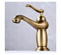 1 PZ rubinetto for lavabo da bagno in stile lampada nordica rubinetto for lavandino del bagno con rubinetto caldo e freddo montato su tavolo corto/alto(Antique brass short)
