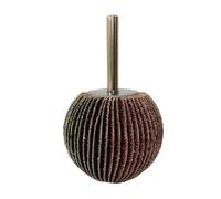 1 pz. Ruota abrasiva sferica con lamelle, gambo da 6 mm (1/4"), grana 60-180, utensile rotante abrasivo for lucidatura di precisione a forma di sfera(120 Grit,D40x6mm)