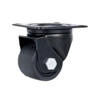 (1 pz) Ruota universale industriale super resistente da 2 pollici/M16/piastra piatta/baricentro basso con freno in nylon(Flat -Universal)