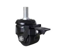 (1 pz) Ruota universale industriale super resistente da 2 pollici/M16/piastra piatta/baricentro basso con freno in nylon(M16-Brake)