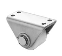 1 pz Ruote di guida con cuscinetto a puleggia singola e doppia in acciaio inossidabile, carico for porta scorrevole in nylon, dimensioni ridotte piatte(304-A-27)