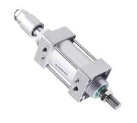 1 pz SCJ32*50/75/100/125-50-S Cilindro pneumatico standard Pistoni regolabili Doppio stelo Guarnizione di ripristino Antipolvere(Stroke 0-25mm,SCJ50 (Bore 50mm))