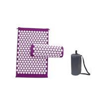 1 pz/set cuscino massaggiante tappetino for agopressione allevia lo stress mal di schiena massaggio for agopuntura yoga rilassamento muscolare(Purple Set)