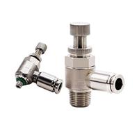1 pz SL Valvola di Regolazione In Acciaio Inox 304 Metallo Pneumatico Connettore Rapido 4 6 8mm Filo 1/8 1/4 3/8 Tubo Aria connettore(SL12-03 (12mm-3l8))