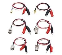 1 pz SMA/BNC/TNC maschio/femmina RG316 cavo a doppi morsetti a coccodrillo rosso e nero filo di prova connettore da 50 cm(BNC Female)