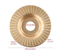 1 pz smerigliatrice angolare mola disco for intaglio del legno lucidatura levigatura strumento di pulizia abrasivo for 100 tipi(Gold plane 22mm)