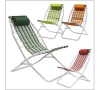 1 PZ SPIAGGINA SDRAIO ACCIAIO CUSCINO SPIAGGIA MARE PISCINA GIARDINO ASSORTITI