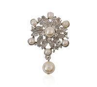 1 pz Spilla da Donna 's Girl' a Forma di Fiore Diamante Scintillante Perla Perla Gioielli Accessori per Matrimonio Regalo di Compleanno conveniente e Pratico Nice