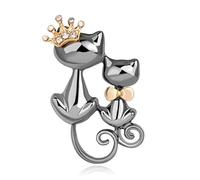 1 pz Spilla per Gattino dei Genitori Corona di Cristallo Bowknot Distintivo per Spilla per Sciarpa Regalo per la Festa della Mamma Clever Treatment