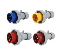 1 pz Spina e presa industriale IP67 blu - Connettore nascosto a tre, quattro e cinque fori con sede dritta da 16 A/32 A(0132-3 core16A)