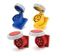 1 pz Spina e presa industriale IP67 blu - Connettore nascosto a tre, quattro e cinque fori con sede dritta da 16 A/32 A(3242-4 core32A)