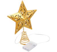 1 pz squisito beaying tre toppers albero di Natale stella decorazioni con luce