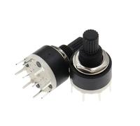 1 pz SR16 Interruttore a banda rotante in plastica da 16 mm 2 poli 3 4 posizioni 1 polo 5 6 8 posizioni Lunghezza maniglia Interruttore a banda asse da 15 mm(2 Pole 4)