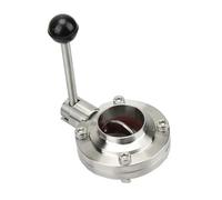 1 PZ SS304 6-1/4 ''159mm diametro esterno del tubo sanitario saldato valvola di controllo del flusso a farfalla
