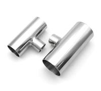 1 pz SS304 Riduttore a T in acciaio inossidabile a 3 vie, diametro esterno del tubo da 19 mm a 76 mm, raccordo for tubo a T saldato di testa, for produzione artigianale(63mm-32mm-63mm)