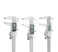 1 pz Strumenti di misurazione Calibro digitale Pacometro in metallo Calibro professionale Vernier Calibro for lavorazione del legno Calibro spesso Profondità Righello elettronico(BOX Metal Caliper)