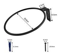 1 pz supporto anello da parete per vaso per piante da giardino staffa cesto da a