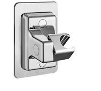 1 pz Supporto for soffione doccia girevole regolabile autoadesivo da parete Accessori for il bagno(Black)