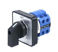 1 pz SZW26/LW26-20 20A ON OFF 8 Terminali 2 Posizioni 64X64/48X48 Mm Pannello Manuale Commutazione Trasferimento Elettrico Cam Rotary interruttore(C04.2 OFF ON 64X64mm)