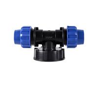 1 pz. T-Tipo 20/25/32 mm PVC PE Tubo Tee Connettore rapido Valvola a Sfera Divisore Acqua Serbatoio Acqua IBC Tee Adattatore valvola di Controllo del Flusso d'Acqua(32mm)