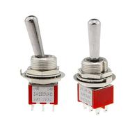 1 pz T80-T 6 pin 2 3 posizioni ON OFF ON Interruttore a levetta grande con maniglia lunga da 12 mm for montaggio a pannello, blocco momentaneo 5 A 125 V CA(ON ON)