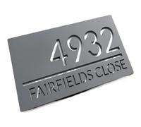 1 pz. Targa con numeri civici esterni di grandi dimensioni. stradale in acrilico numero civico moderno(Black and White,6x18cm(2.3x7in))