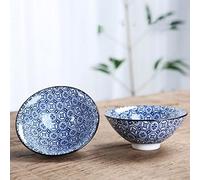 1 pz Tazza da tè conica in Porcellana Blu e Bianca retrò, anticalcare, Ciotola da tè in Ceramica Dipinta a Mano, Tazze da Viaggio e da Meditazione, Set da
