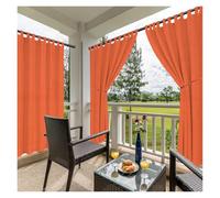 1 pz, tende da esterno impermeabili, for la privacy, resistenti alle intemperie, con nastro adesivo, for veranda e pergola(Orange,TAB TOP_W254 X H160)