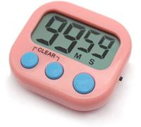 1 pz Timer da Cucina elettronico digitale Orologio Timer da Cucina con Retro e Supporto, Conto alla rovescia/Minuto Secondo, Grande schermo (Rosa) Durabilità