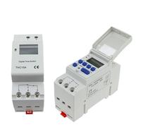 1 pz. Timer digitale programmabile settimanale elettronico 7 giorni Interruttore relè Controllo AC 220 V 230 V 12 V 24 V 48 V 16 A Montaggio su guida DIN THC15A(DC 24V)