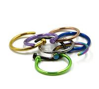 1 pz titanio anodizzato naso aperto cerchio labbro anello perno fermo orecchio elica Tragus Cartilage Clicker Piercing gioielli per il corpoUtile e pratico.