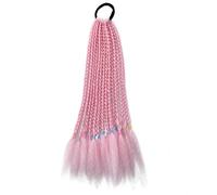 1 pz. Trecce sporche, parrucche con lacci colorati, accessori for capelli con coda di cavallo, fasce for capelli, elastici, copricapo da principessa(A5)