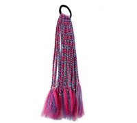 1 pz. Trecce sporche, parrucche con lacci colorati, accessori for capelli con coda di cavallo, fasce for capelli, elastici, copricapo da principessa(B16)