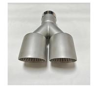 1 Pz Tubo Di Scarico Per Auto Silenziatore Per Coda Di Coda In Acciaio Inossidabile Sabbiato Tipo Y Doppia Uscita A Filo Di Grosso Calibro Terminale Scarico Auto(57mm-89mm)